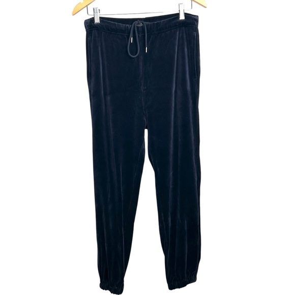 Nili Lotan Lyvia Luxe Velour Jogger Sweatpants Navy Women’s Size Small Casual - Picture 6 of 12